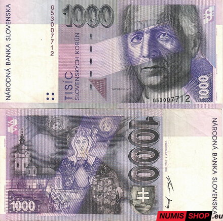 1000 Sk - 1995 - G - stav F