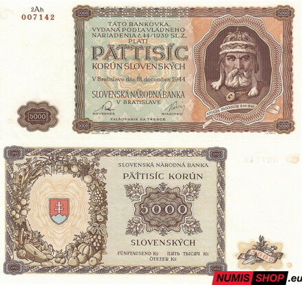 5000 Ks - 1944 - SPECIMEN - 2Ah - aUNC