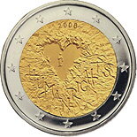 Fínsko 2 euro 2008 - 60. výročie Všeobecnej deklarácie ľudských práv - aUNC