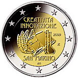 San Maríno 2 euro 2009 - Európsky rok kreativity a inovácií