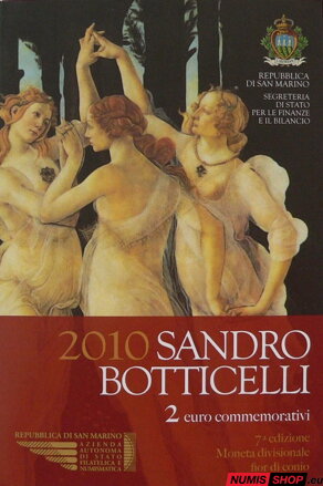 San Maríno 2 euro 2010 - 500. výročie smrti Sandra Botticelliho