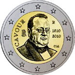 Taliansko 2 euro 2010 - 200. výročie narodenia grófa di Cavour - UNC