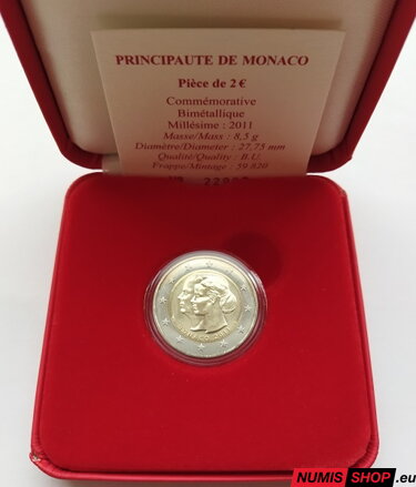 Monako 2 euro 2011 - Svadba Alberta II. a Charlene Wittstock - ETUE - UNC