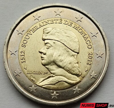 Monako 2 euro 2012 - 500 rokov samostatnosti - UNC