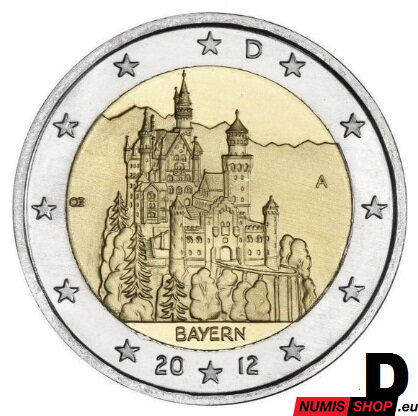 Nemecko 2 euro 2012 - Bavorsko - D - UNC