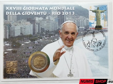 Vatikán 2 euro 2013 - Rio de Janeiro - numisbrief