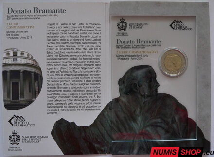 San Maríno 2 euro 2014 - Bramante - UNC