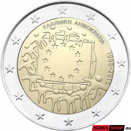 Grécko 2 euro 2015 - 30 rokov vlajky EÚ - UNC 