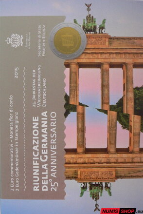 San Maríno 2 euro 2015 - Zjednotenie Nemecka - UNC 