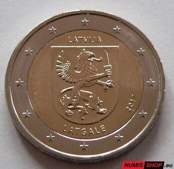 Lotyšsko 2 euro 2017 - Latgale - UNC