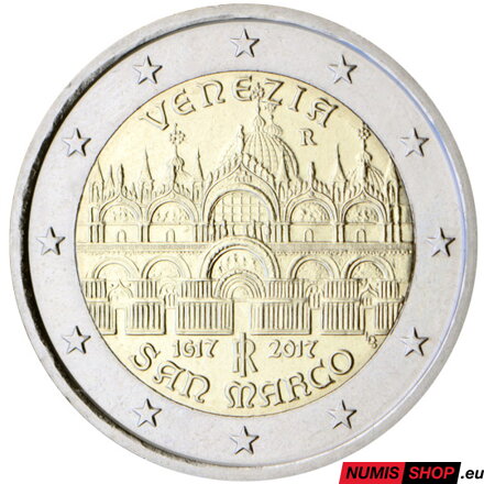 Taliansko 2 euro 2017 - Bazilika San Marco v Benátkach - UNC 