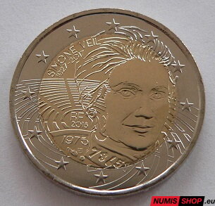 Francúzsko 2 euro 2018 - Simone Veil - UNC