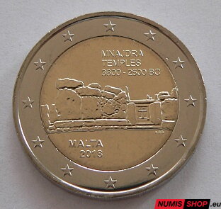 Malta 2 euro 2018 - Chrámy Mnajdra - UNC