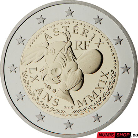 Francúzsko 2 euro 2019 - Asterix - UNC