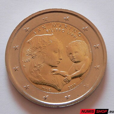 San Maríno 2 euro 2019 - Filippo Lippi - UNC (bez foldra)