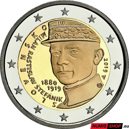 Slovensko 2 euro 2019 - M. R. Štefánik - UNC