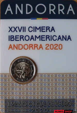 Andorra 2 euro 2020 - Iberoamerický samit - UNC