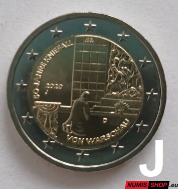 Nemecko 2 euro 2020 - Pokľaknutie vo Varšave - J - UNC