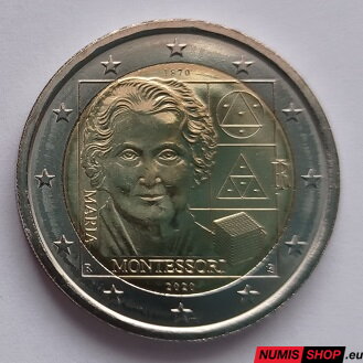 Taliansko 2 euro 2020 - Maria Montessori - UNC