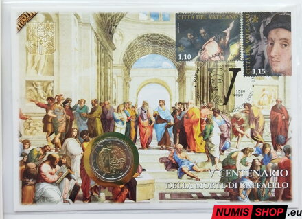 Vatikán 2 euro 2020 - Raffaello - numisbrief