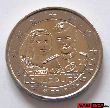 Luxembursko 2 euro 2021 - Svadba Henrich I. - UNC