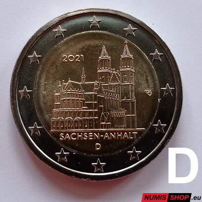Nemecko 2 euro 2021 - Sachsen - Anhalt - D - UNC