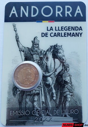 Andorra 2 euro 2022 - Llegenda De Carlemany - UNC