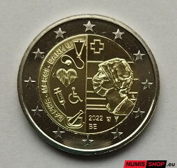 Belgicko 2 euro 2022 - Danke - Merci - UNC