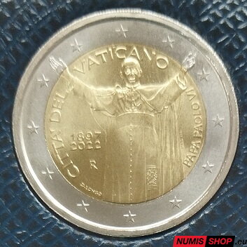 Vatikán 2 euro 2022 - Pavol VI. - numisbrief