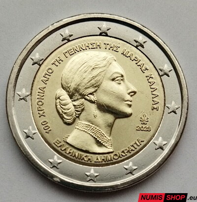 Grécko 2 euro 2023 - Maria Callas - UNC