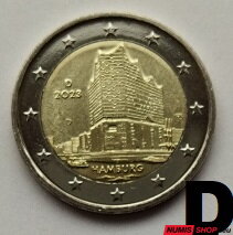 Nemecko 2 euro 2023 - Hamburg - D - UNC