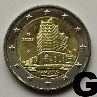 Nemecko 2 euro 2023 - Hamburg - G - UNC