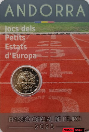 Andorra 2 euro 2025 - Hry malých štátov - UNC
