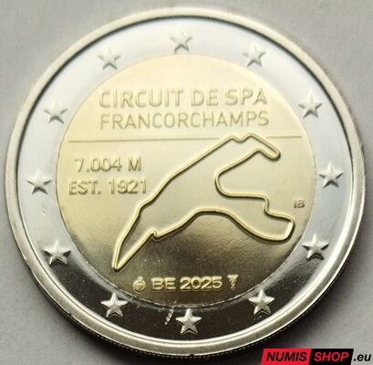 Belgicko 2 euro 2025 - Spa-Francorchamps - UNC