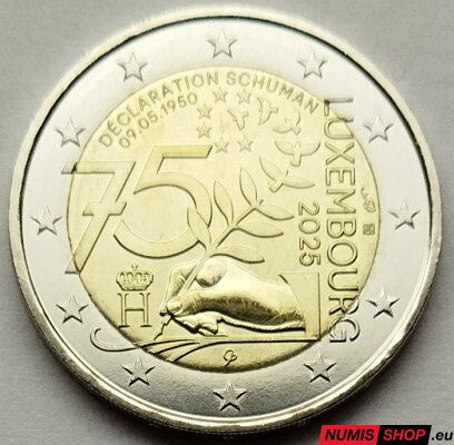 Luxembursko 2 euro 2025 - Schumanova deklarácia - UNC