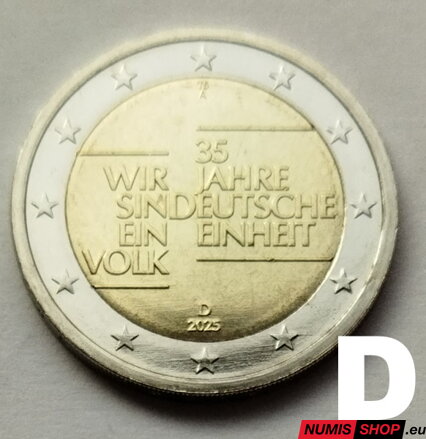 Nemecko 2 euro 2025 - Wir sind ein Volk - D - UNC