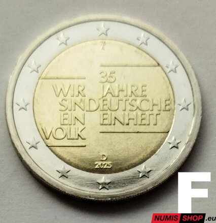 Nemecko 2 euro 2025 - Wir sind ein Volk - F - UNC