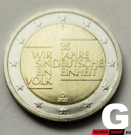 Nemecko 2 euro 2025 - Wir sind ein Volk - G - UNC