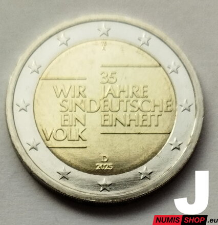 Nemecko 2 euro 2025 - Wir sind ein Volk - J - UNC
