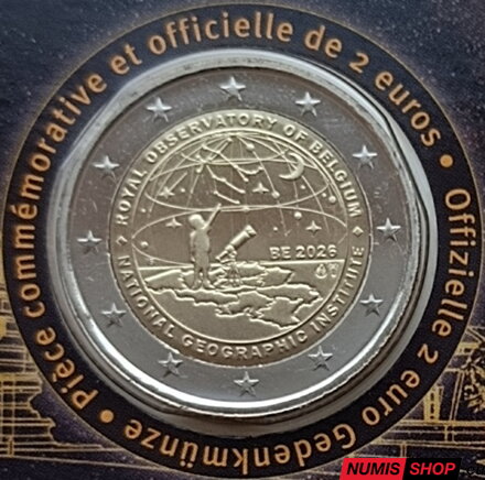 Belgicko 2 euro 2026 - Kráľovské observatórium - UNC