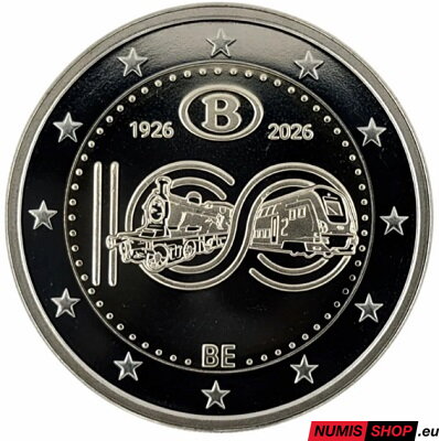 Belgicko 2 euro 2026 - Belgické železnice - UNC