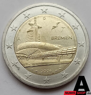 Nemecko 2 euro 2026 - Bremen - A - UNC
