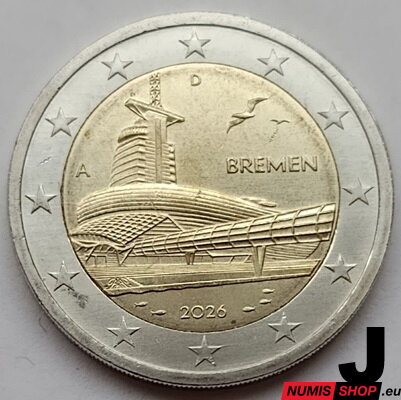 Nemecko 2 euro 2026 - Bremen - J - UNC