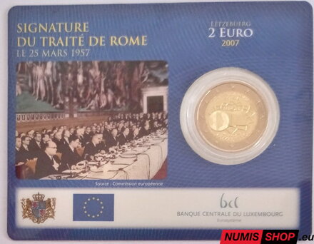 Luxembursko 2 euro 2007 - Rímska zmluva - COIN CARD