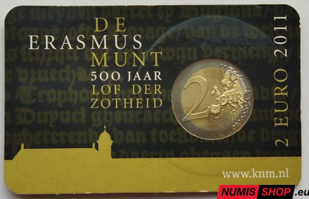 Holandsko 2 euro 2011 - Erasmus Rotterdamský - COIN CARD