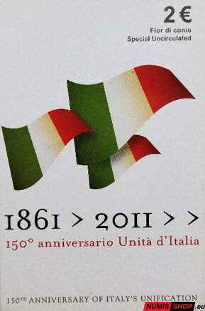 Taliansko 2 euro 2011 - 150. výročie zjednotenia Talianska - COIN CARD