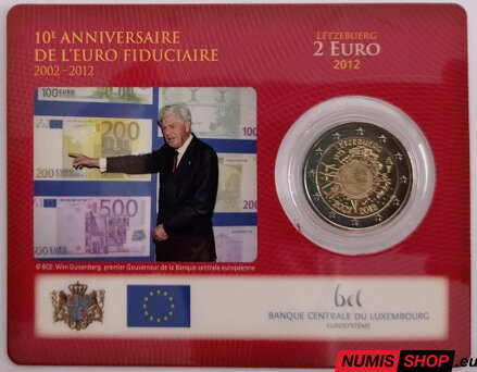 Luxembursko 2 euro 2012 - 10 rokov euro - COIN CARD