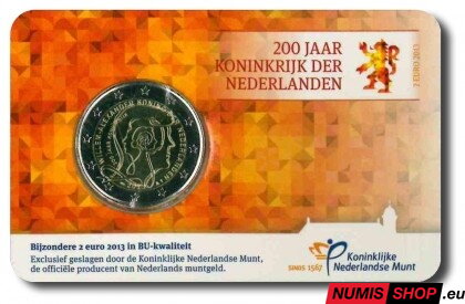 Holandsko 2 euro 2013 - Kráľovstvo - COIN CARD