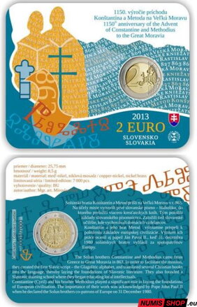 Slovensko 2 euro 2013 - Konštatnín a Metod - COIN CARD