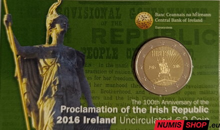 Írsko 2 euro 2016 - Hibernia - COIN CARD